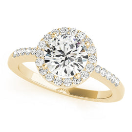 Round Halo Pavé Engagement Ring