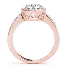 Round Halo Pavé Engagement Ring