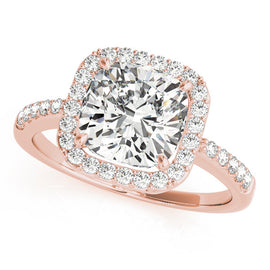 Cushion Halo Pavé Engagement Ring