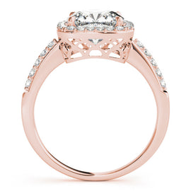 Cushion Halo Pavé Engagement Ring