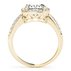 Cushion Halo Pavé Engagement Ring