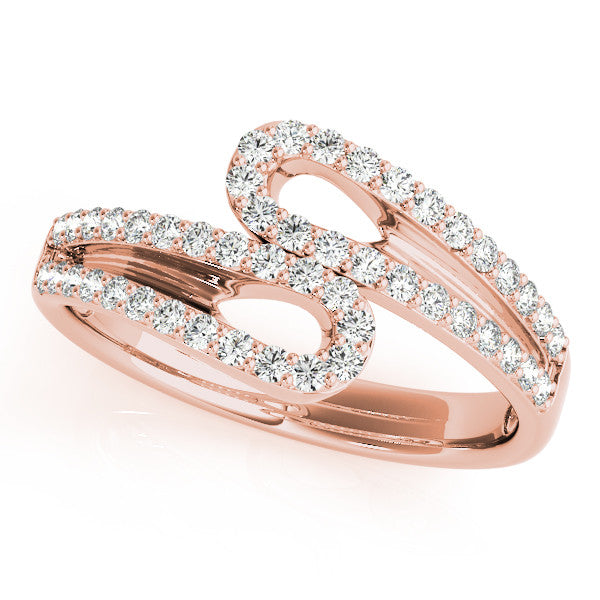 Double Loop Pavé Diamond Ring