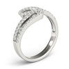 Double Loop Pavé Diamond Ring