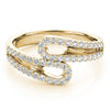 Double Loop Pavé Diamond Ring