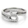 Double Loop Pavé Diamond Ring