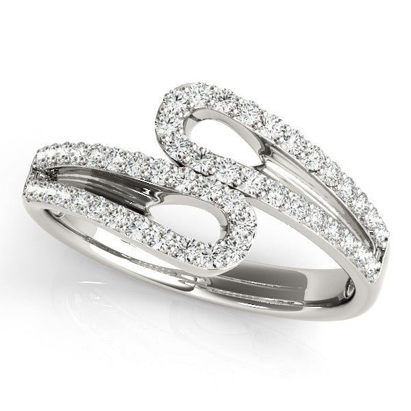 Double Loop Pavé Diamond Ring