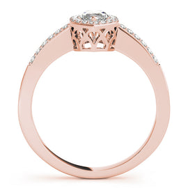 Marquise Halo Pavé Engagement Ring