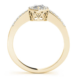 Marquise Halo Pavé Engagement Ring