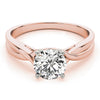 Round Solitaire Twisted Engagement Ring