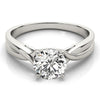 Round Solitaire Twisted Engagement Ring