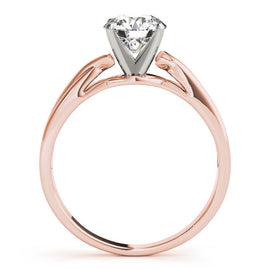 Round Solitaire Twisted Engagement Ring