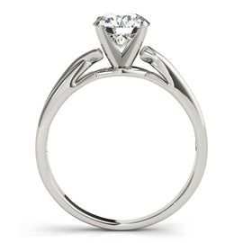 Round Solitaire Twisted Engagement Ring