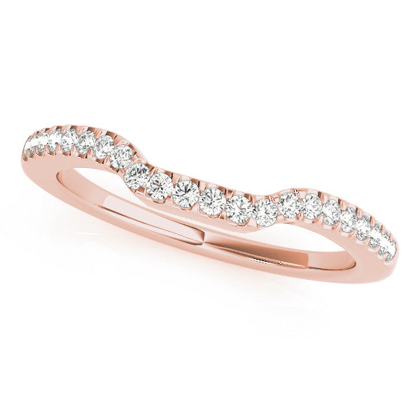 Curved Pavé Wedding Ring