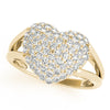 Multi-Row Heart Cluster Diamond Ring