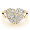 Multi-Row Heart Cluster Diamond Ring