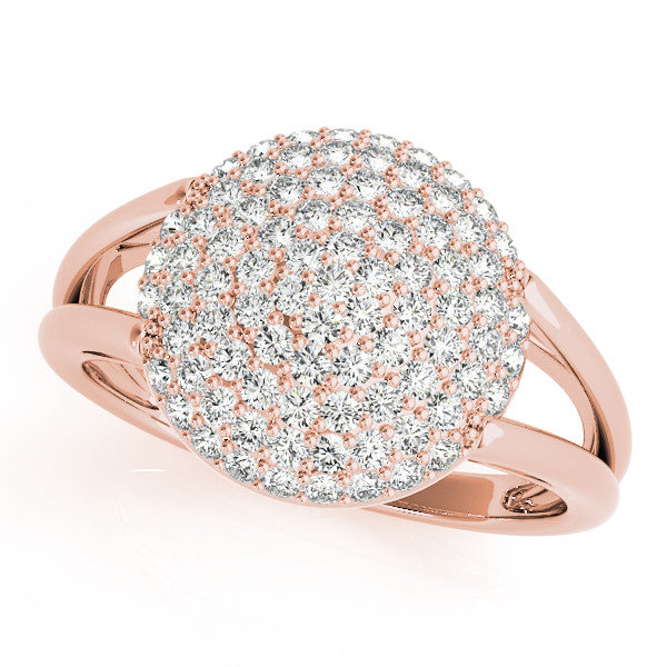 Multi-Row Round Cluster Diamond Ring