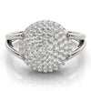 Multi-Row Round Cluster Diamond Ring