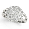 Multi-Row Round Cluster Diamond Ring