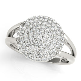 Multi-Row Round Cluster Diamond Ring