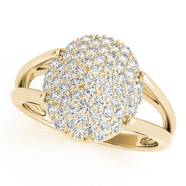 Multi-Row Oval Cluster Diamond Ring