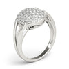 Multi-Row Oval Cluster Diamond Ring