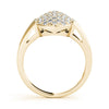 Multi-Row Oval Cluster Diamond Ring