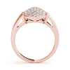 Multi-Row Oval Cluster Diamond Ring