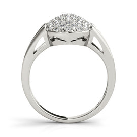 Multi-Row Oval Cluster Diamond Ring