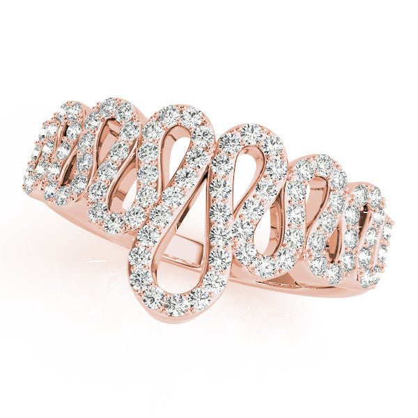 Squiggle Pavé Novelty Diamond Ring