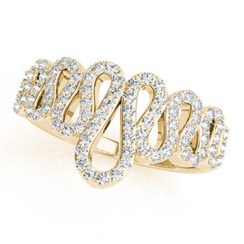 Squiggle Pavé Novelty Diamond Ring