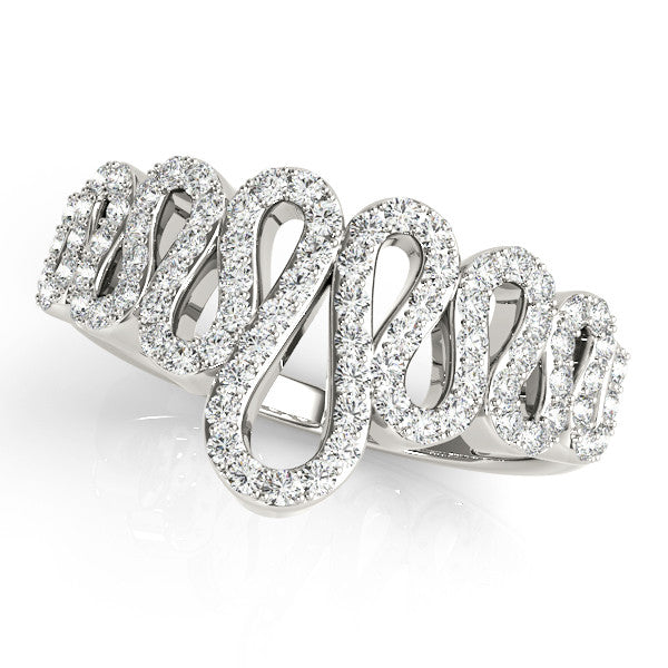 Squiggle Pavé Novelty Diamond Ring