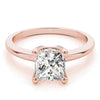 Princess Solitaire Hidden Halo Engagement Ring