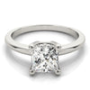 Princess Solitaire Hidden Halo Engagement Ring