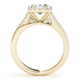 Princess Halo Pavé Engagement Ring