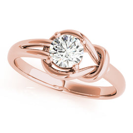 Round Love Knot Diamond Ring