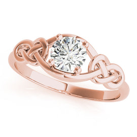 Round Love Knot Diamond Ring