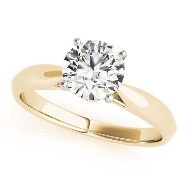 Round Solitaire Hidden Diamond Engagement Ring