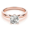 Round Solitaire Hidden Diamond Engagement Ring