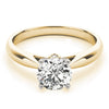 Round Solitaire Hidden Diamond Engagement Ring