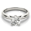 Round Solitaire Hidden Diamond Engagement Ring