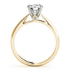 Round Solitaire Hidden Diamond Engagement Ring