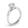 Round Solitaire Hidden Diamond Engagement Ring