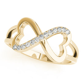 Heart Infinity Multi-Row Diamond Ring