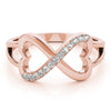 Heart Infinity Multi-Row Diamond Ring