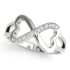 Heart Infinity Multi-Row Diamond Ring