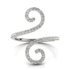 Swirl Pavé Open Diamond Ring