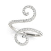 Swirl Pavé Open Diamond Ring