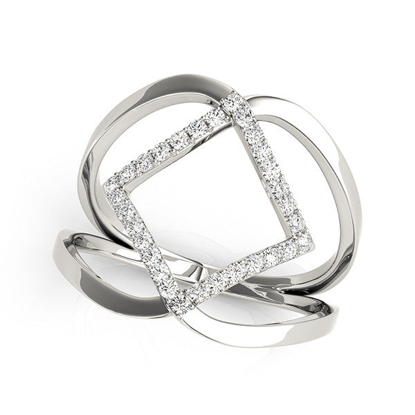 Open Diamond Pavé Ring