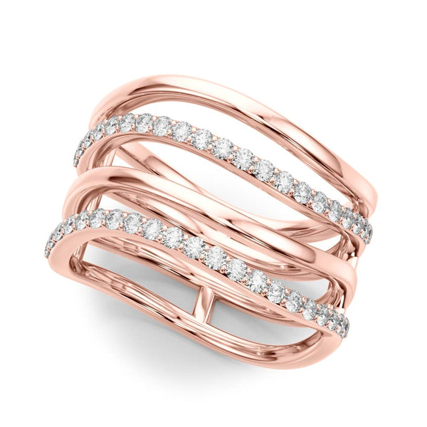 Pavé Multi-Row Diamond Ring