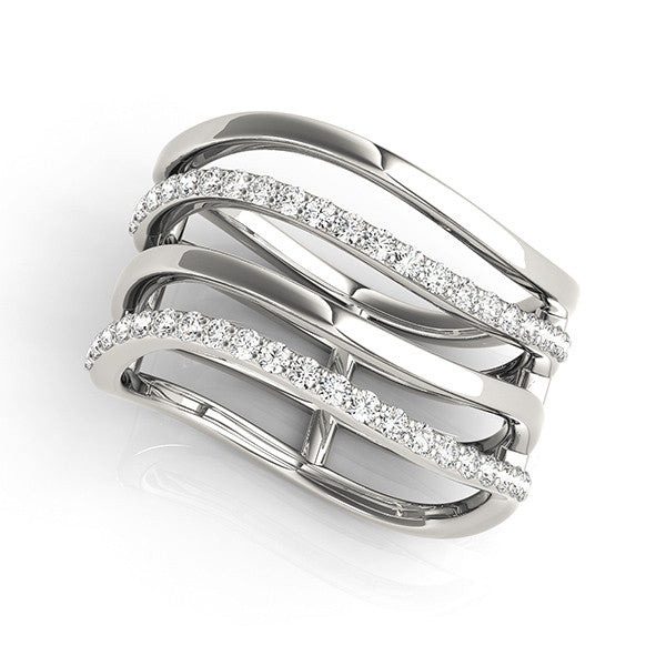 Pavé Multi-Row Diamond Ring